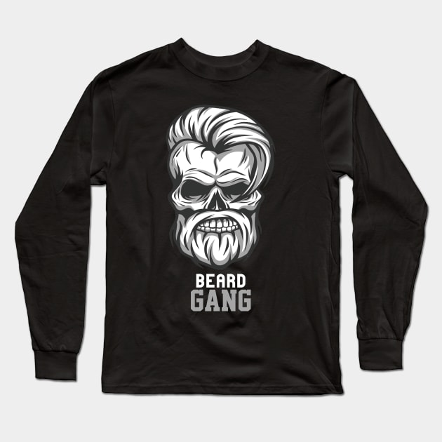 Beard Gang For Life Long Sleeve T-Shirt by DarkTee.xyz